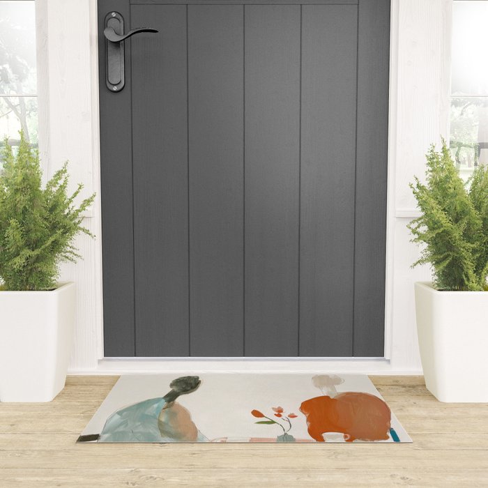 Abstract Cafe Stillness Welcome Mat Gallery Image 3