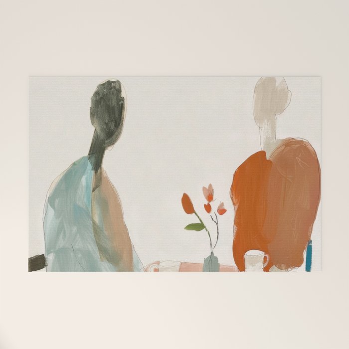 Abstract Cafe Stillness Welcome Mat Gallery Image 1