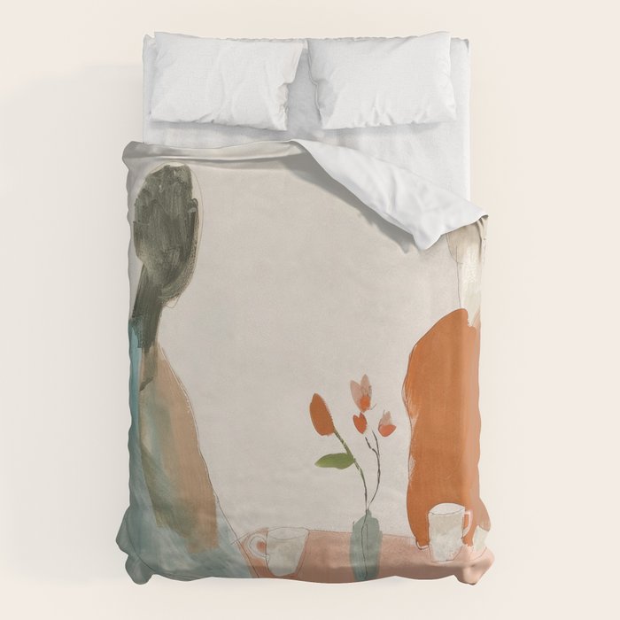 Abstract Cafe Stillness Duvet Cover Gallery Image 6