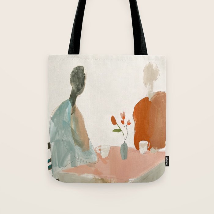 Abstract Cafe Stillness Tote Bag Gallery Image 1