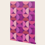 Mid Century Modern Shapes - Pink Magenta Wallpaper Gallery Image 2