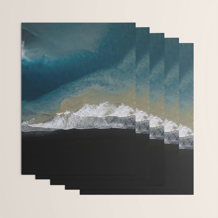  Iceland's Black Sand Beach Landscapes Wrapping Paper Gallery Image 3
