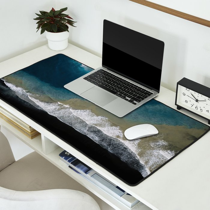  Iceland's Black Sand Beach Landscapes Desk Mat Gallery Image 2