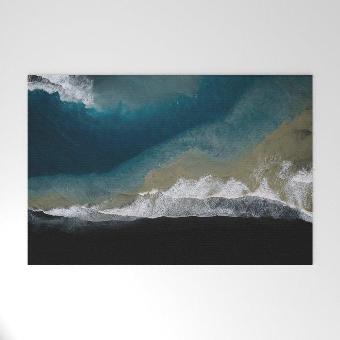  Iceland's Black Sand Beach Landscapes Welcome Mat Gallery Image 1