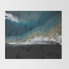 Iceland's Black Sand Beach Landscapes Throw Blanket Gallery Image 2