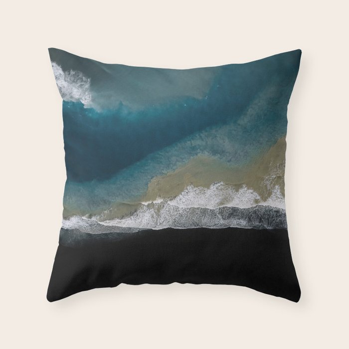 Iceland's Black Sand Beach Landscapes Throw Pillow Gallery Image 6