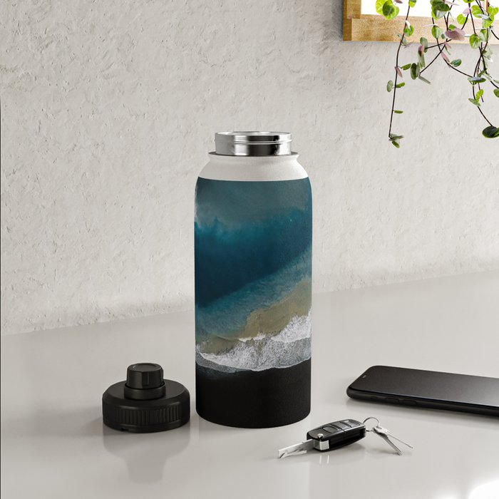  Iceland's Black Sand Beach Landscapes Water Bottle Gallery Image 4