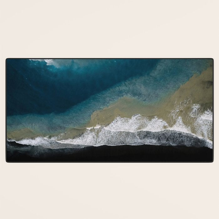  Iceland's Black Sand Beach Landscapes Desk Mat Gallery Image 3