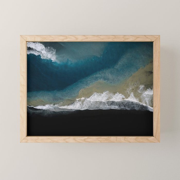  Iceland's Black Sand Beach Landscapes Mini Art Print Gallery Image 1