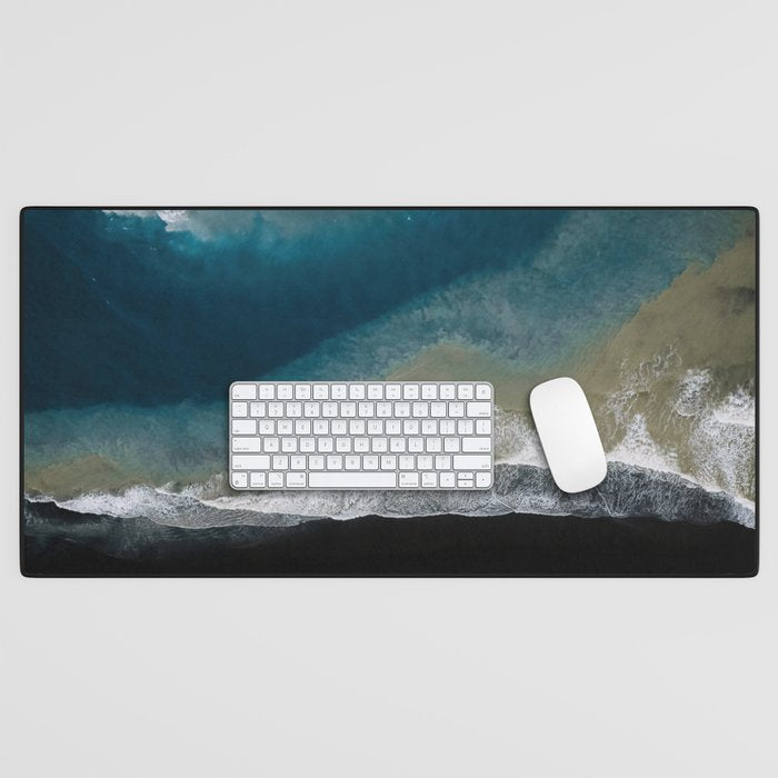  Iceland's Black Sand Beach Landscapes Desk Mat Gallery Image 1