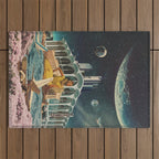a Postcard from year 2345 Outdoor Rug Gallery Image 1