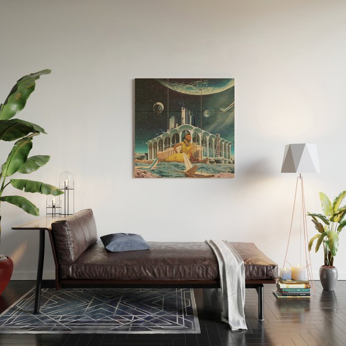 a Postcard from year 2345 Wood Wall Art Gallery Image 2
