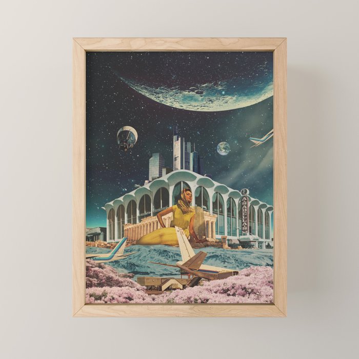 a Postcard from year 2345 Mini Art Print Gallery Image 1