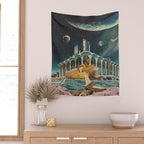 a Postcard from year 2345 Wall Tapestry Gallery Image 2