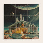 a Postcard from year 2345 Wood Wall Art Gallery Image 1