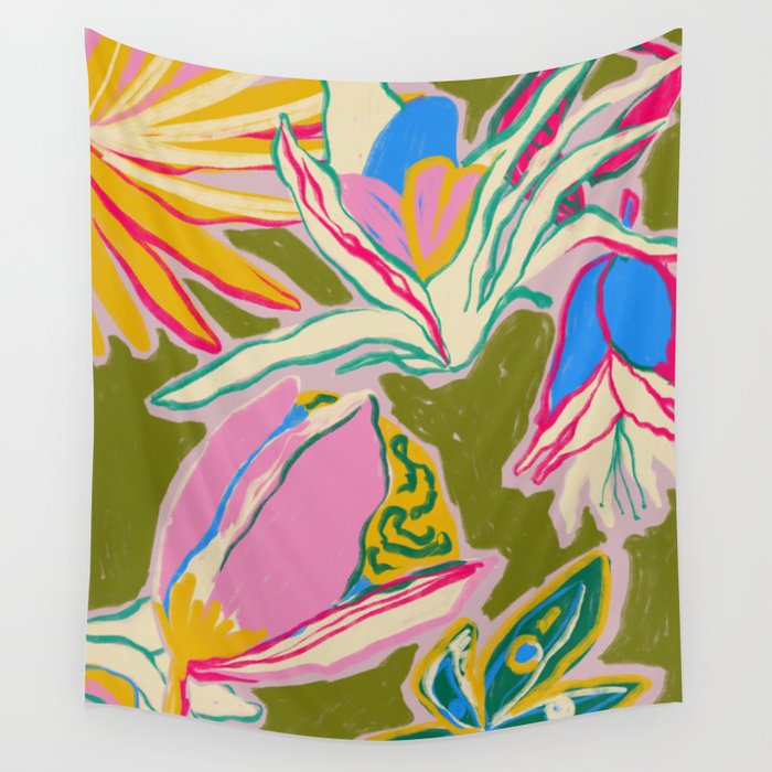 TROPICAL GARDEN Wall Tapestry Gallery Image 1