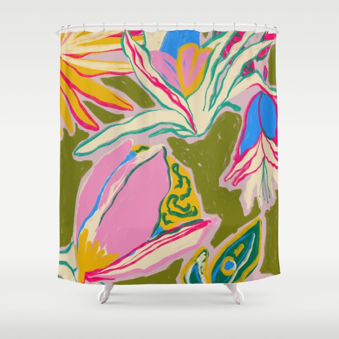 TROPICAL GARDEN Shower Curtain Gallery Image 1