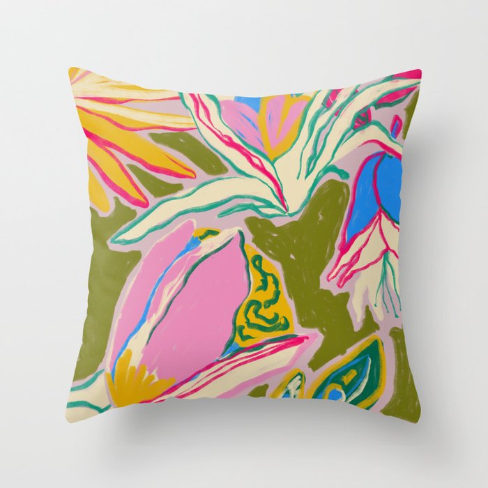 TROPICAL GARDEN Throw Pillow Gallery Image 1