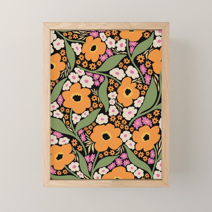 Floral pattern III Mini Art Print Gallery Image 1