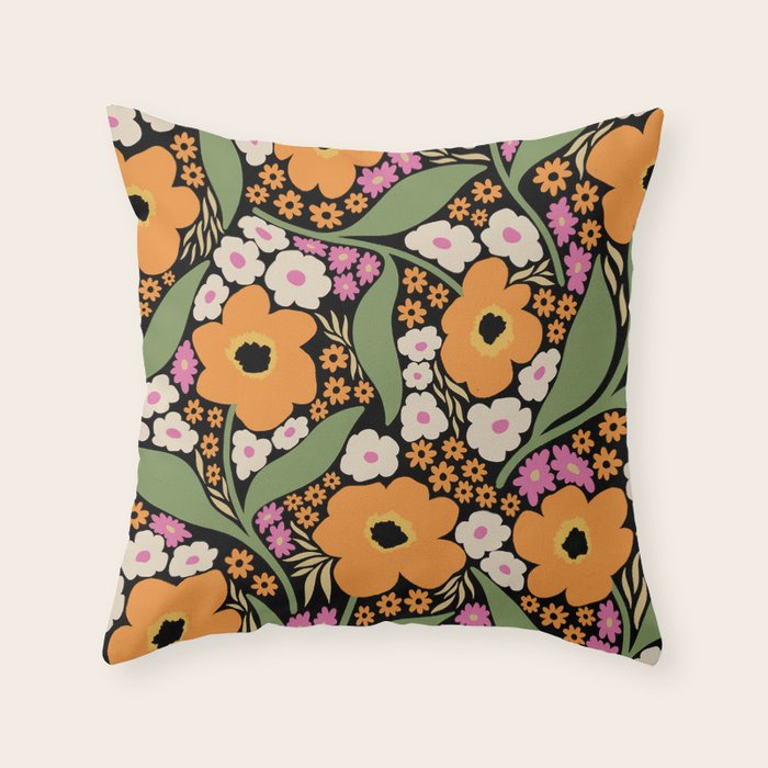 Floral pattern III Throw Pillow Gallery Image 1