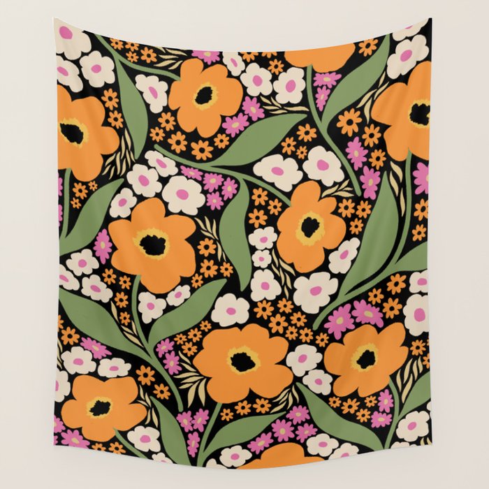 Floral pattern III Wall Tapestry Gallery Image 4