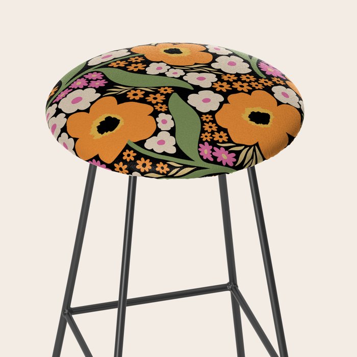 Floral pattern III Stool Gallery Image 2