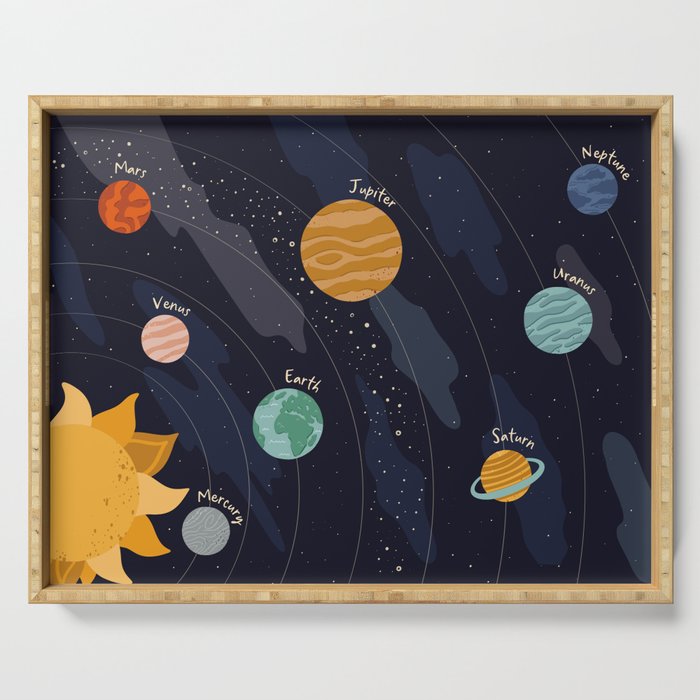 Solar System for Kids Horizontal Serving Tray Gallery Image 1