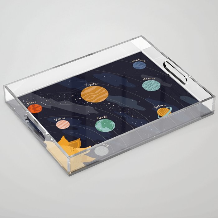 Solar System for Kids Horizontal Acrylic Tray Gallery Image 1