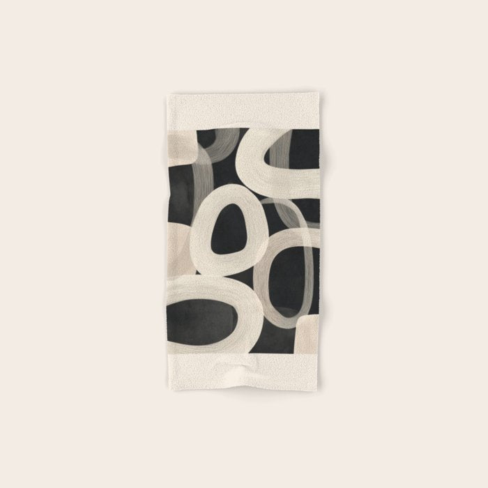 Soft Forms - Abstract Minimalist Line Art Bath Towel Gallery Image 1