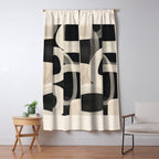 Soft Forms - Abstract Minimalist Line Art Window Curtain Gallery Image 5