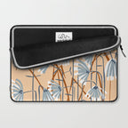 Linocut flower meadow blush Laptop Sleeve Gallery Image 2