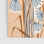 Linocut flower meadow blush Poster Gallery Image 3