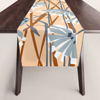 Linocut flower meadow blush Table Runner Gallery Image 1