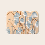Linocut flower meadow blush Bath Mat Gallery Image 1