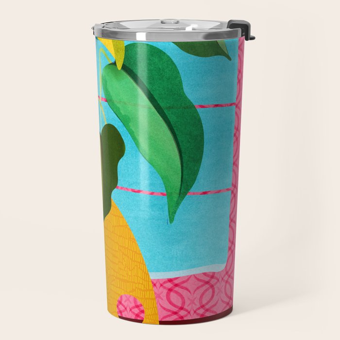 Miami Botanic Still Life Travel Mug Gallery Image 2