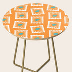 Vintage flower postage stamp pattern Side Table Gallery Image 2