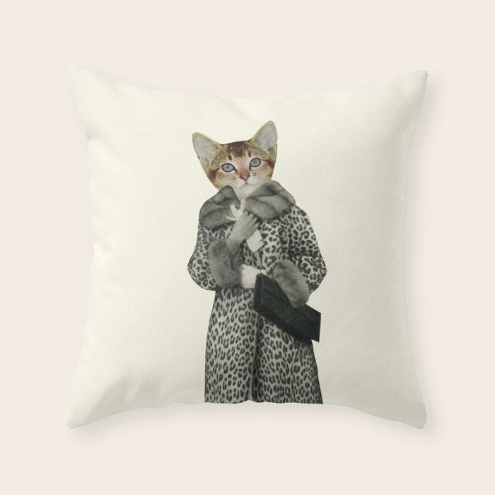 Kitten Dressed as Cat Throw Pillow Gallery Image 6