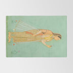 Artist Mughal Title Beauty Holding a Flower Place India Indian Miniature Painting  Rug Gallery Image 2