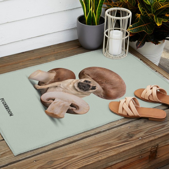 Pugshroom Outdoor Rug Gallery Image 2