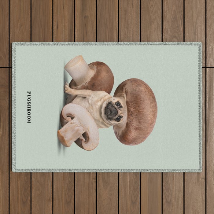 Pugshroom Outdoor Rug Gallery Image 1