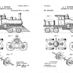 Train Locomotive Patent - Steam Train Art - Blueprint Coffee Mug Gallery Image 2