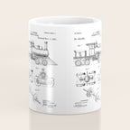 Train Locomotive Patent - Steam Train Art - Blueprint Coffee Mug Gallery Image 4