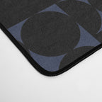 Midcentury modern geometric 01 black Desk Mat Gallery Image 4