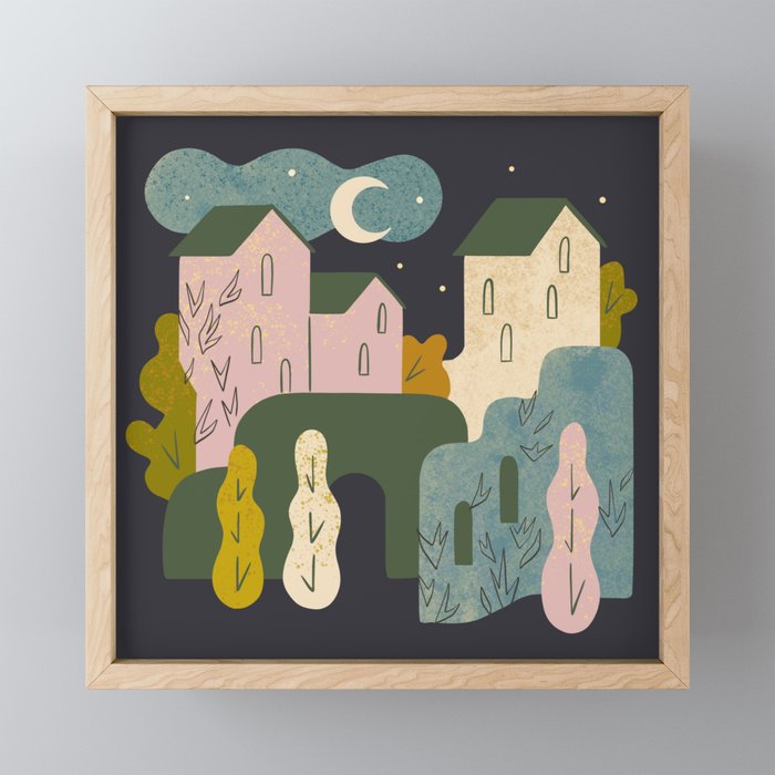 Ancient Village Mini Art Print Gallery Image 1