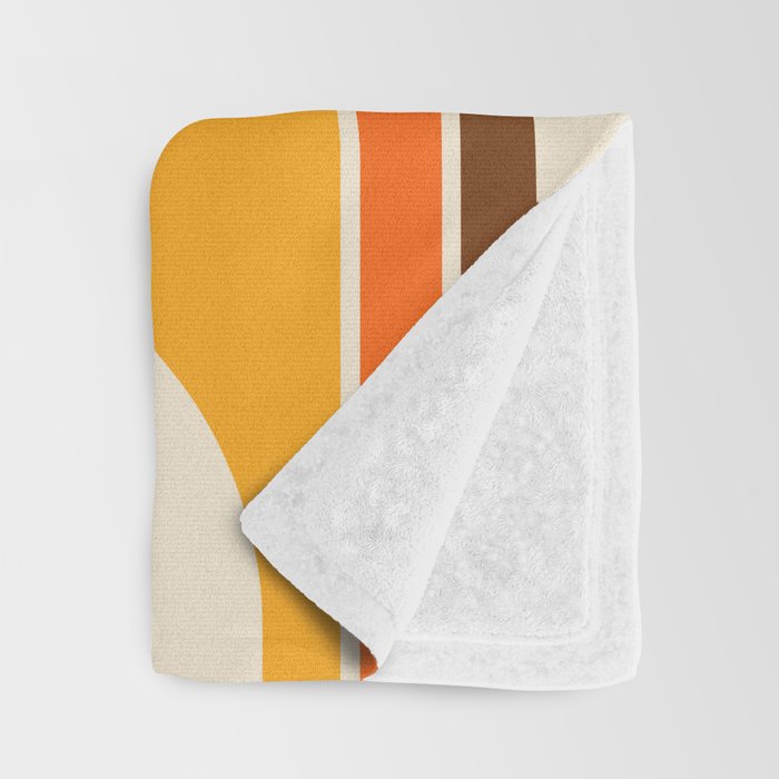 Retro 70s Stripe Colorful Rainbow 521 Throw Blanket Gallery Image 3