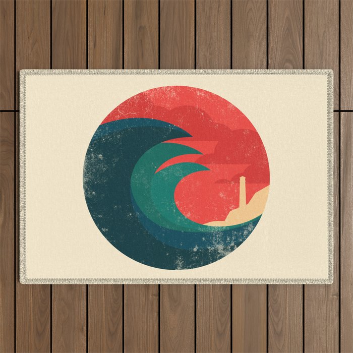 The wild ocean Outdoor Rug Gallery Image 1