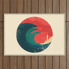 The wild ocean Outdoor Rug Gallery Image 1