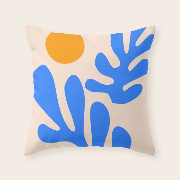 Henri Matisse - Leaves - Blue Throw Pillow Gallery Image 6