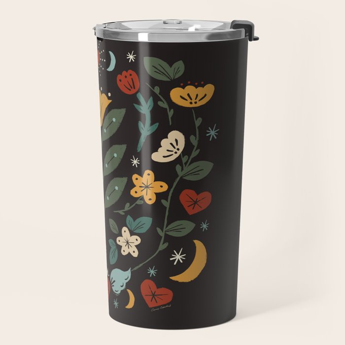 Folk Floral | Fall Colors Travel Mug Gallery Image 2