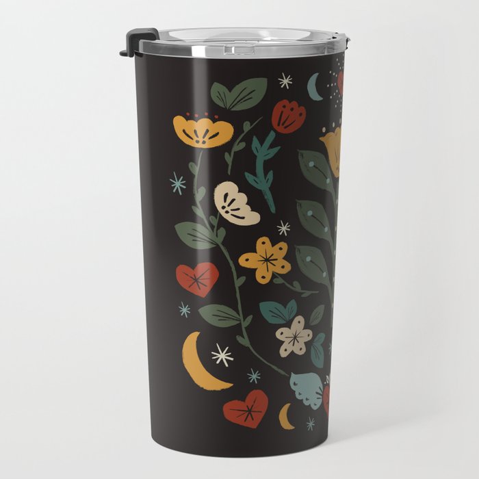 Folk Floral | Fall Colors Travel Mug Gallery Image 3